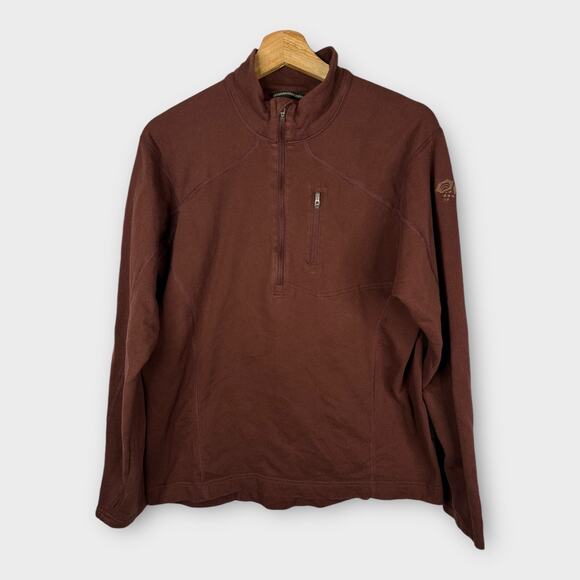 Mountain Hardwear Mens size Medium Norse Peak 1/2 Zip Pullover Brown om4241 - Picture 1 of 10